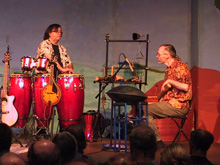 Returning Home CD release concert - Billy Bucher, congas; Frank Lunsford, percussion, July 9, 2005, Richardson, Texas