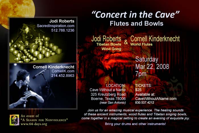 Cornell Kinderknecht and Jodi Roberts, World Flutes and Tibetan Bowls Concert