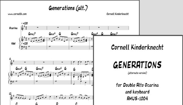 GENERATIONS - sheet music for Double Alto Ocarina and Keyboard - Image 2